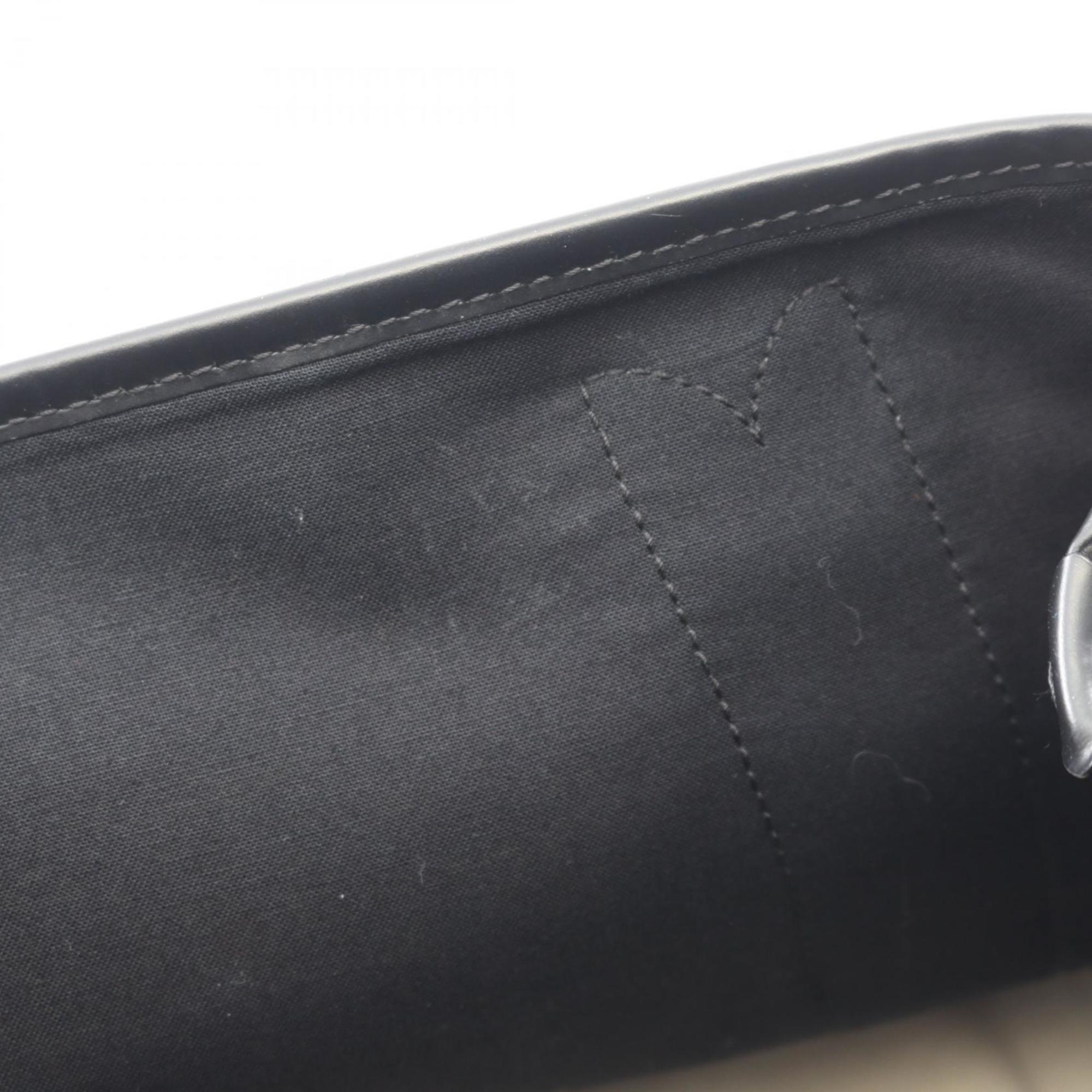 Balenciaga Black Ivory Canvas Leather Handbag Pouch Tote