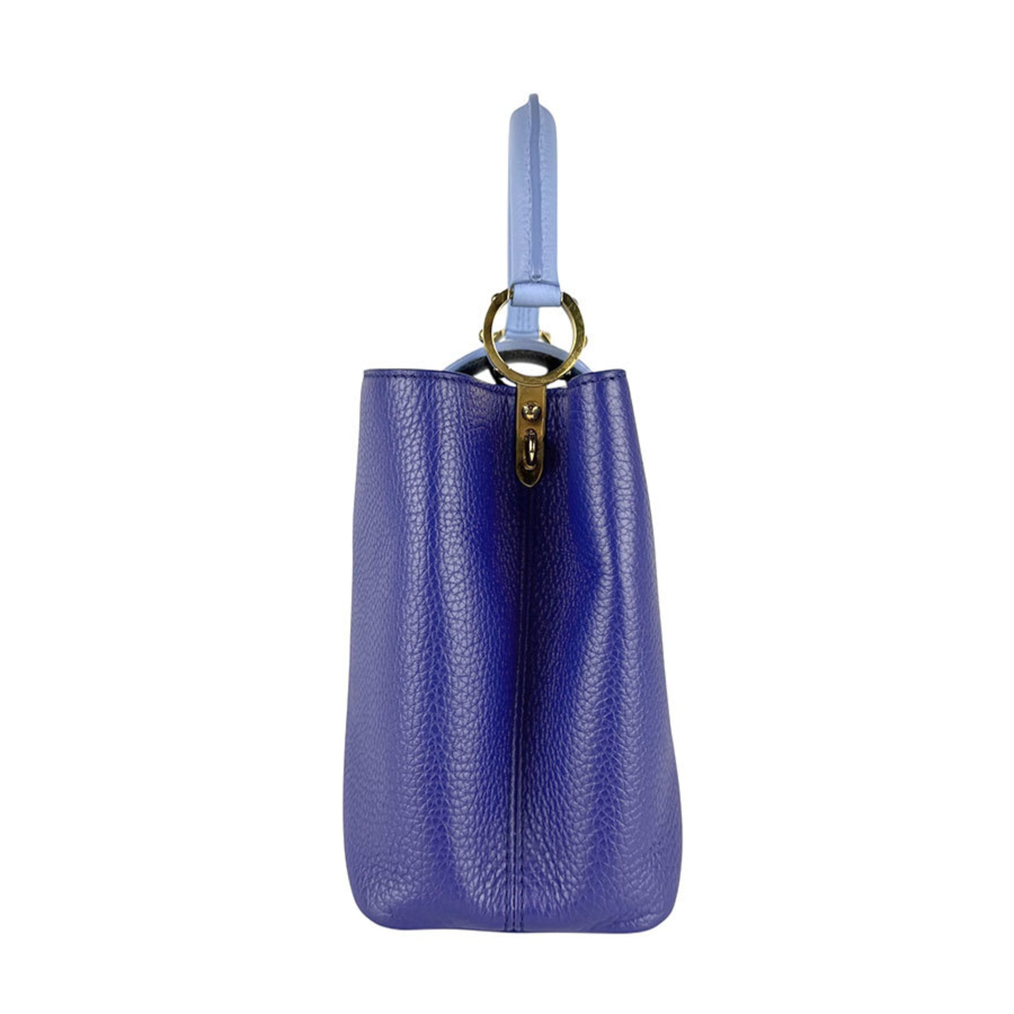 Louis Vuitton Blue Leather Handbag Shoulder Bag