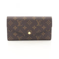 Louis Vuitton Brown Fuchsia Monogram Pink Monogram Long Wallet