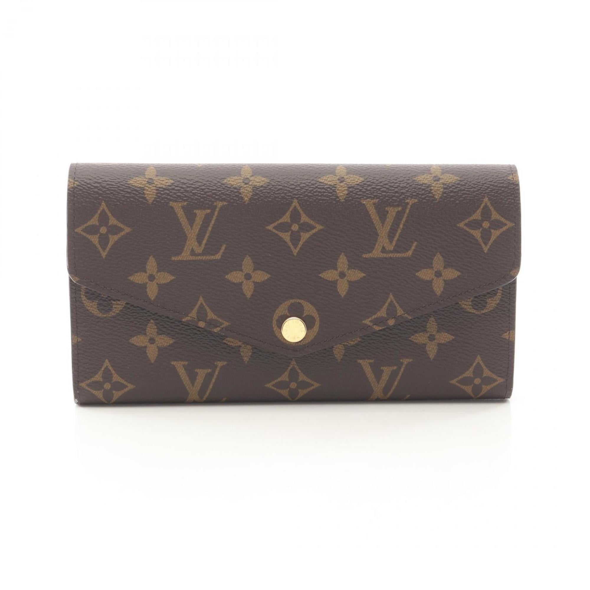 Louis Vuitton Brown Fuchsia Monogram Pink Monogram Long Wallet