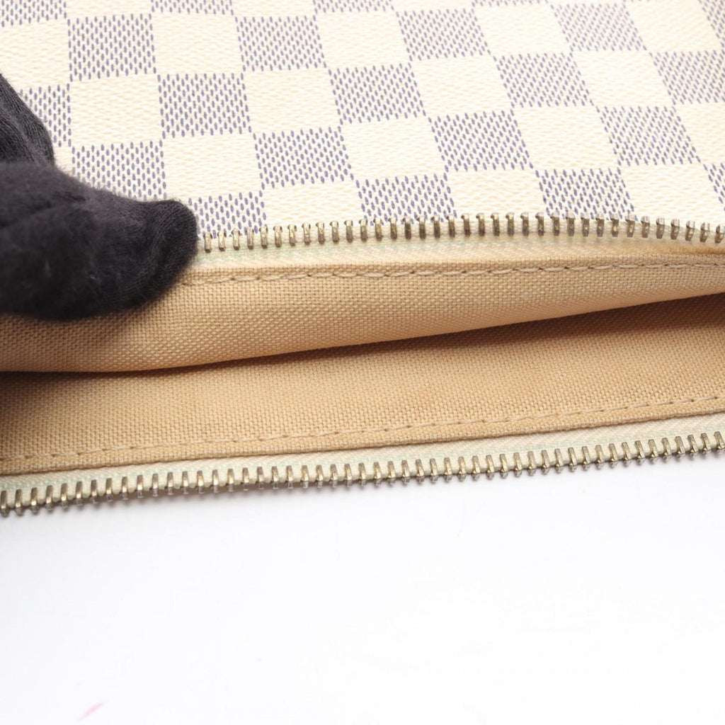 Louis Vuitton White Coated Canvas Leather Shoulder Bag