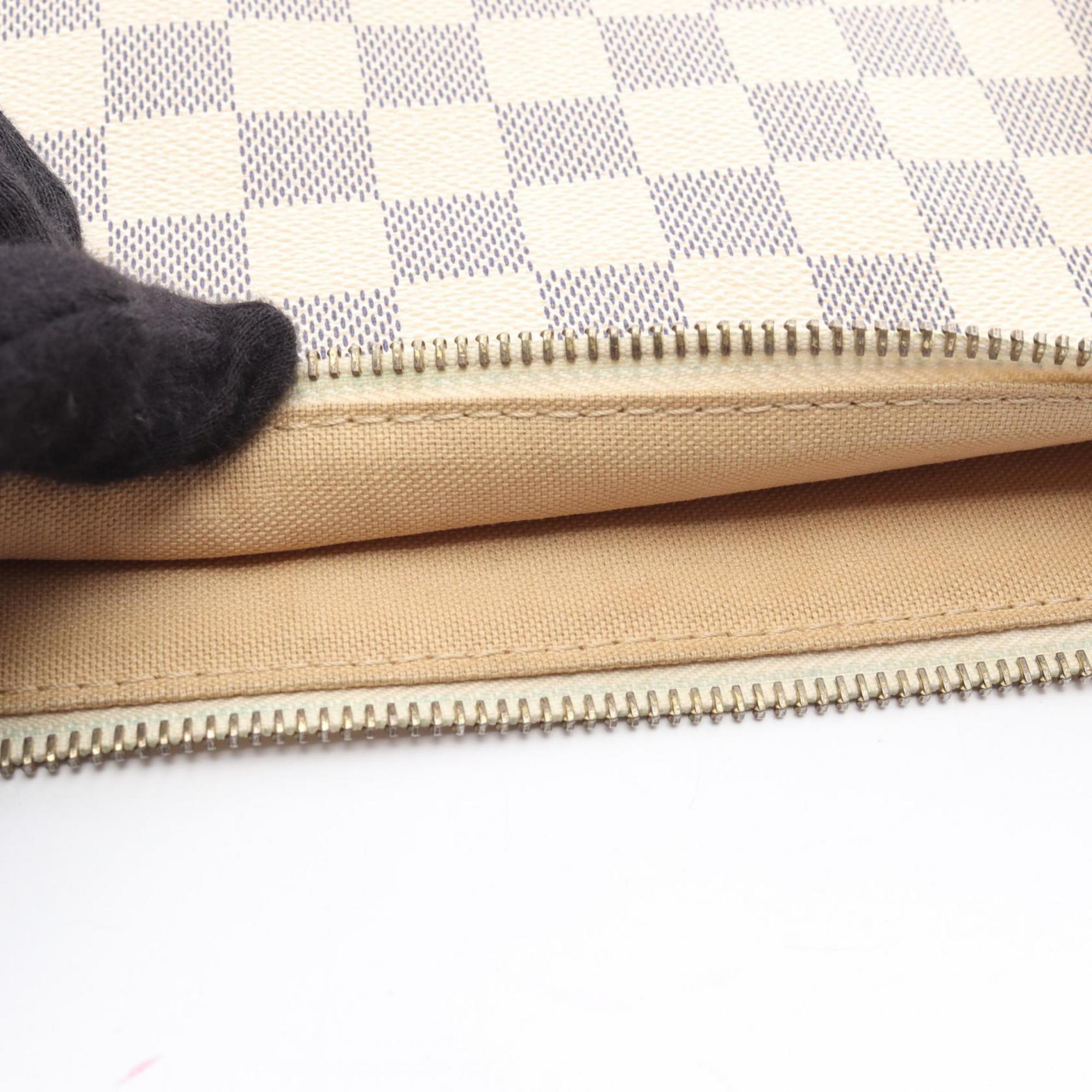 Louis Vuitton White Coated Canvas Leather Shoulder Bag