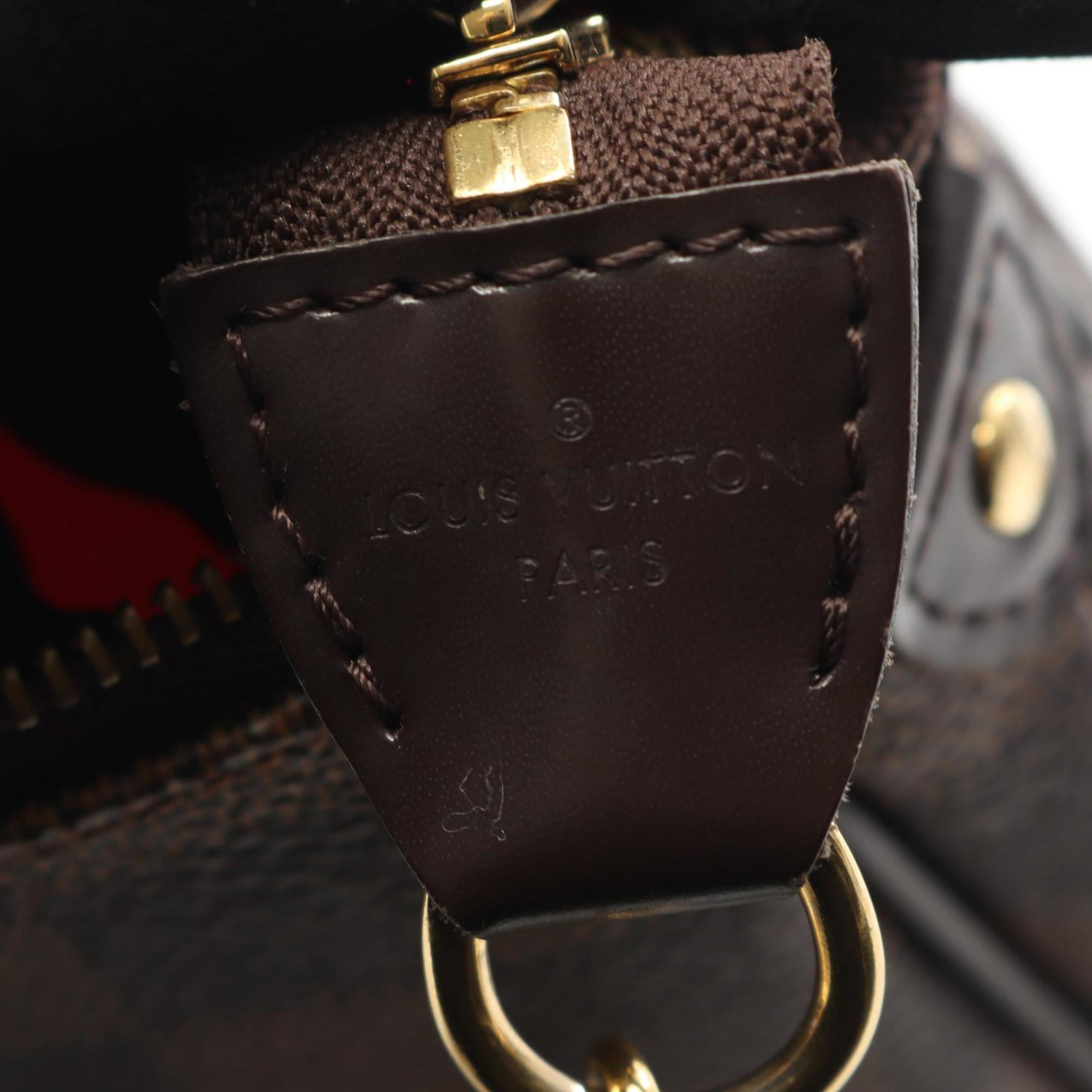 Louis Vuitton Brown Coated Canvas Leather Handbag