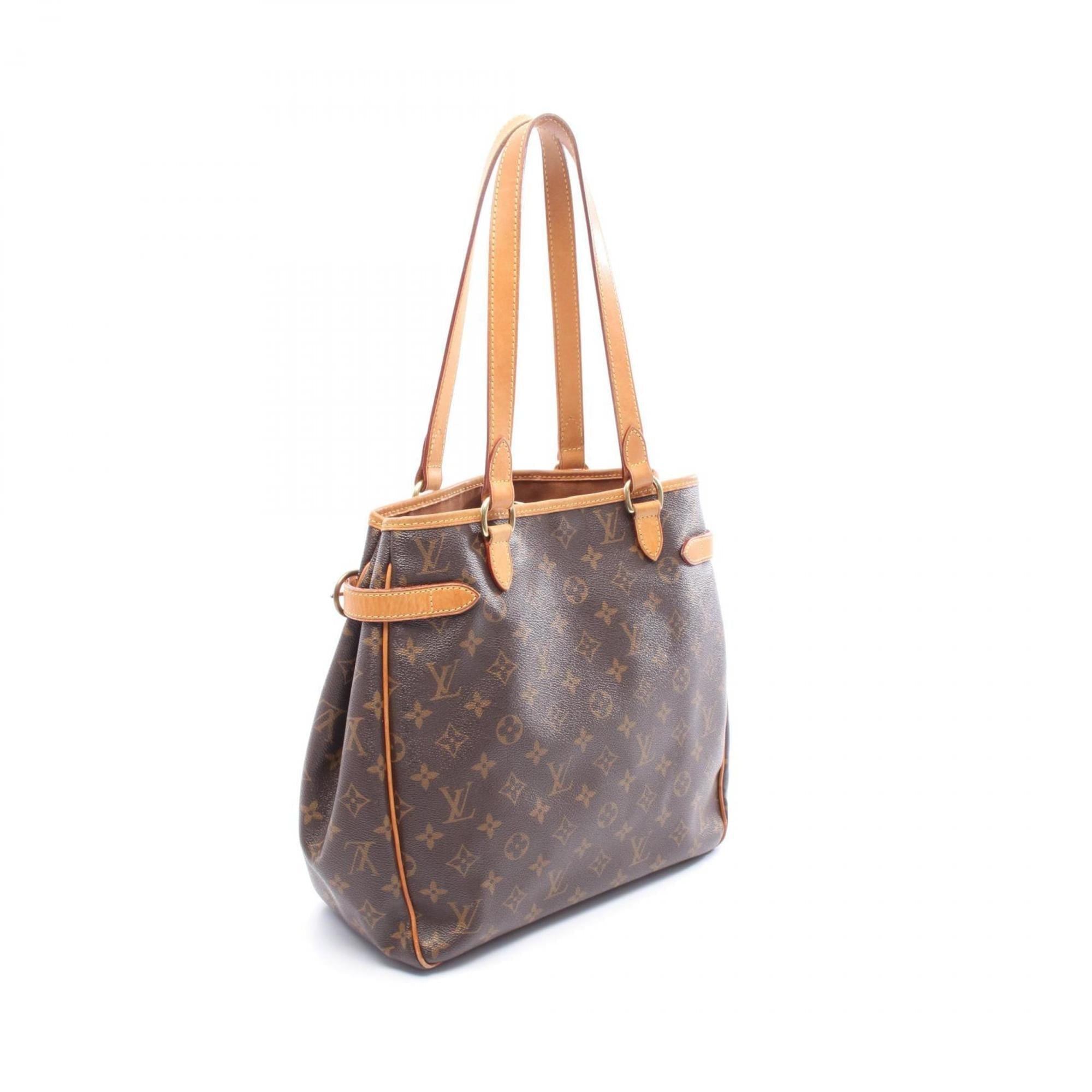 Louis Vuitton Monogram Brown Coated Canvas Leather Tote Bag