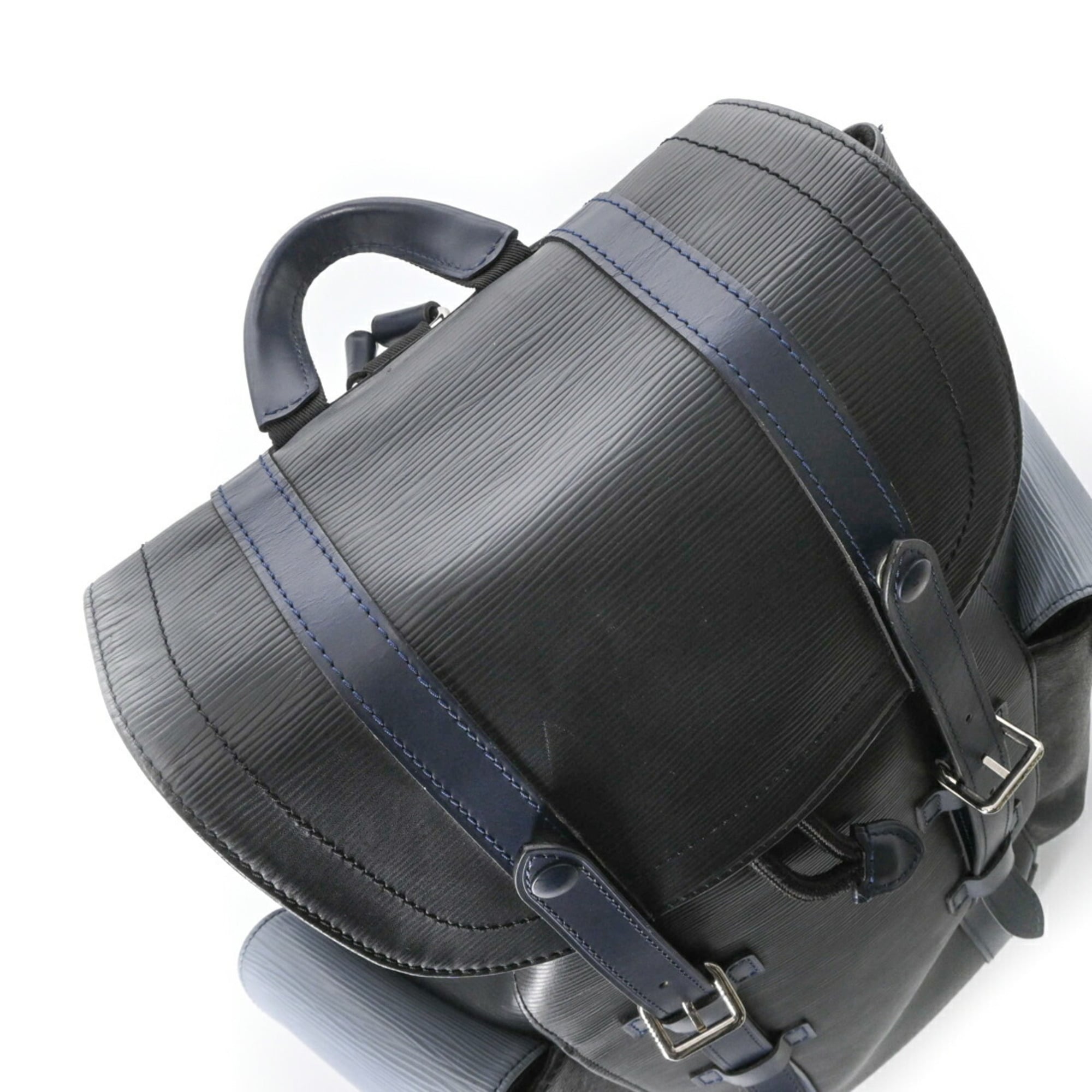 Louis Vuitton Black Blue Gray Monogram Eclipse Monogram Eclipse Epi Leather Backpack