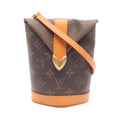 Louis Vuitton Brown Coated Canvas Leather Shoulder Bag