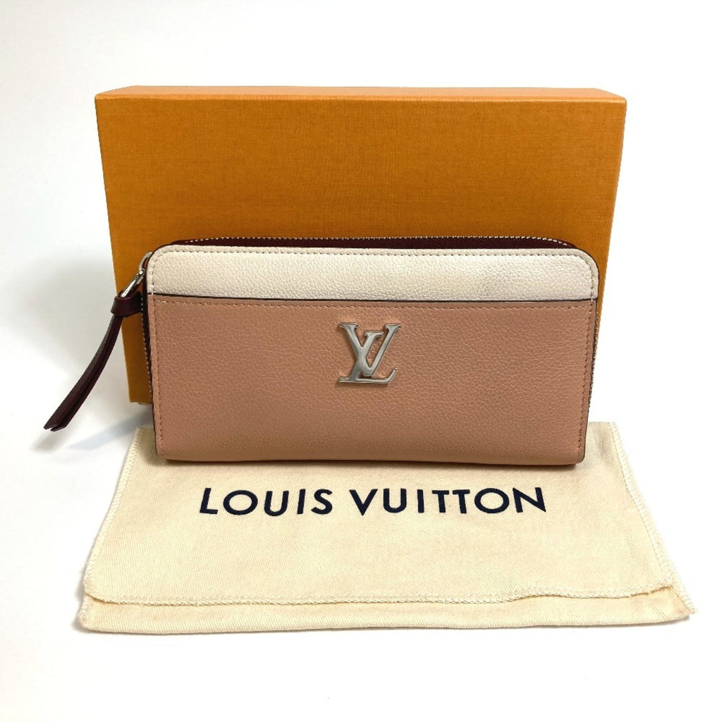 Louis Vuitton Beige Orange Leather Long Wallet