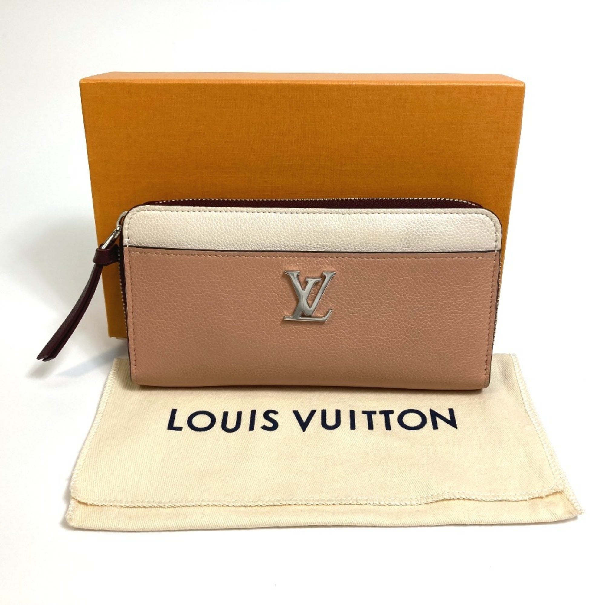 Louis Vuitton Beige Orange Leather Long Wallet