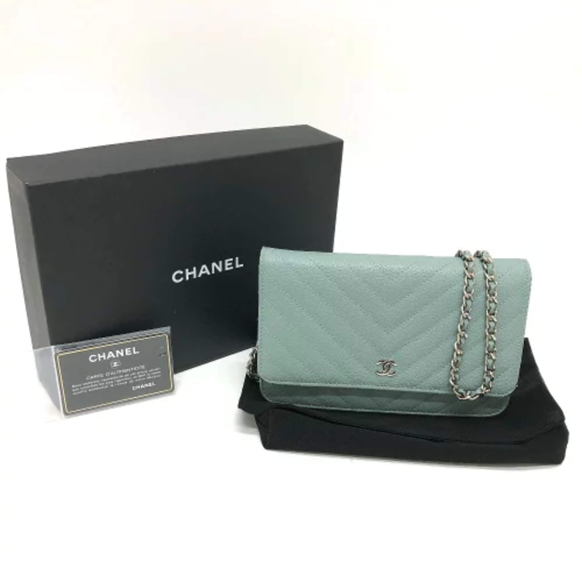 Chanel Blue Leather Shoulder Bag