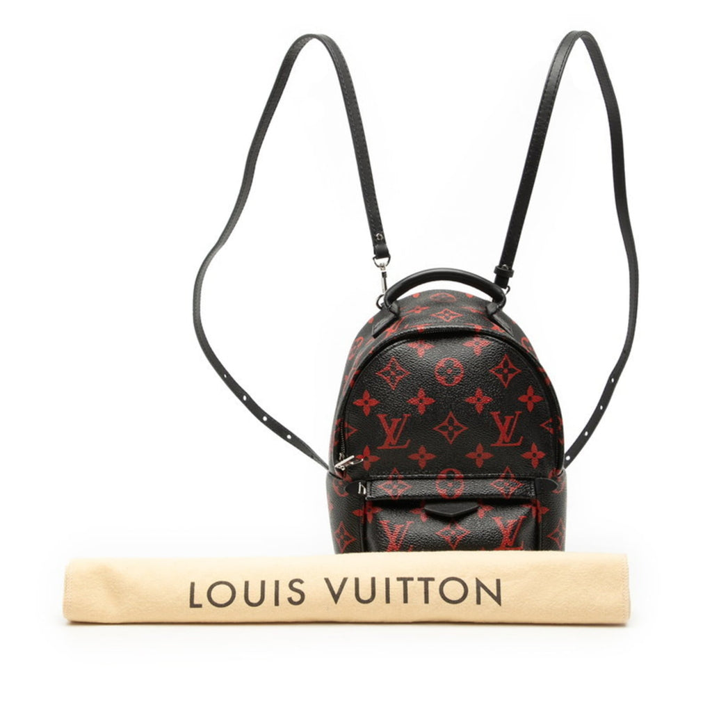 Louis Vuitton Black Red Color Pvc Leather Backpack