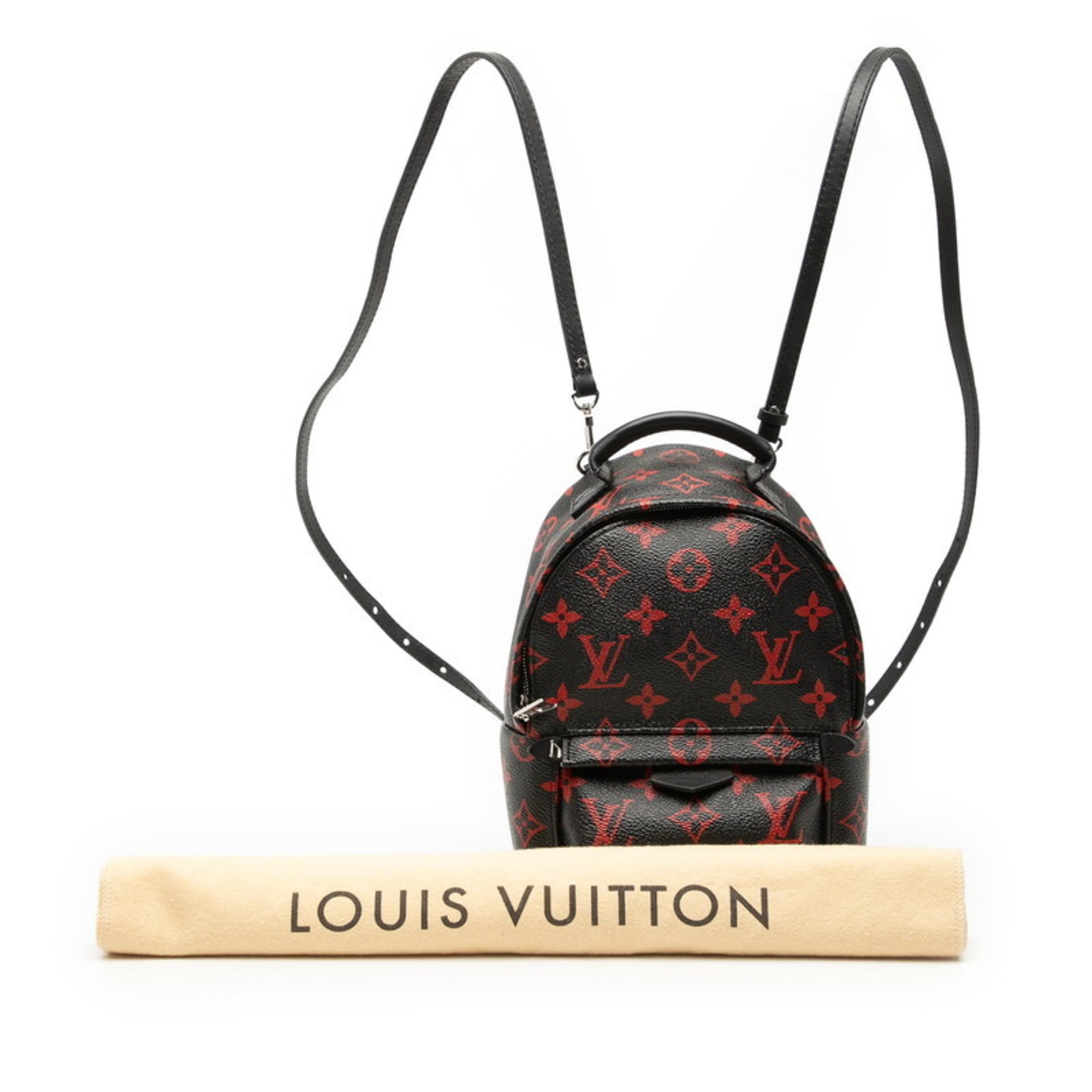 Louis Vuitton Black Red Color Pvc Leather Backpack