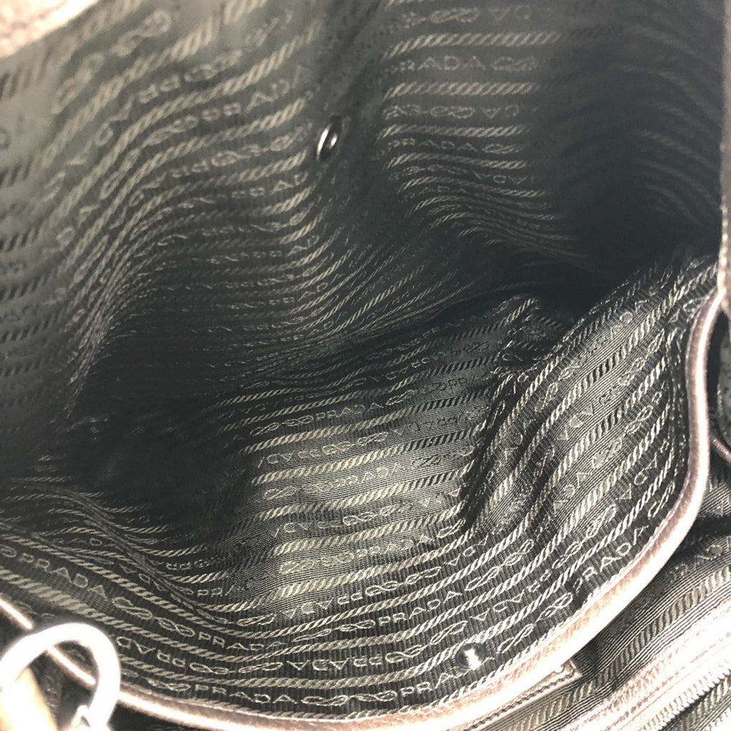 Prada Brown Leather Tote Bag