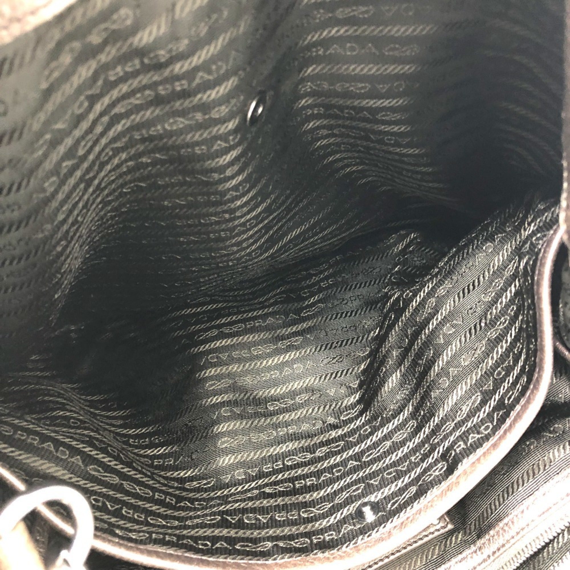 Prada Brown Leather Tote Bag