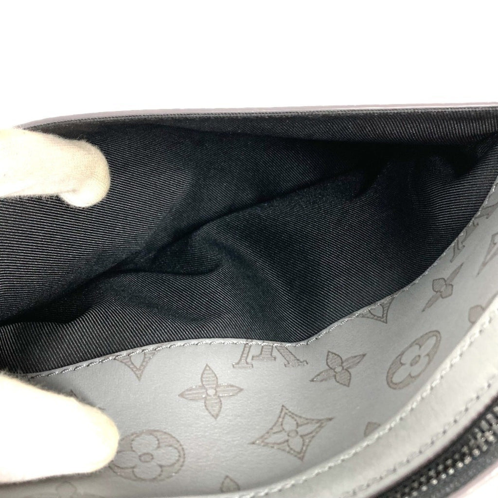 Louis Vuitton Gray Monogram Shadow Clutch Bag Shoulder Bag