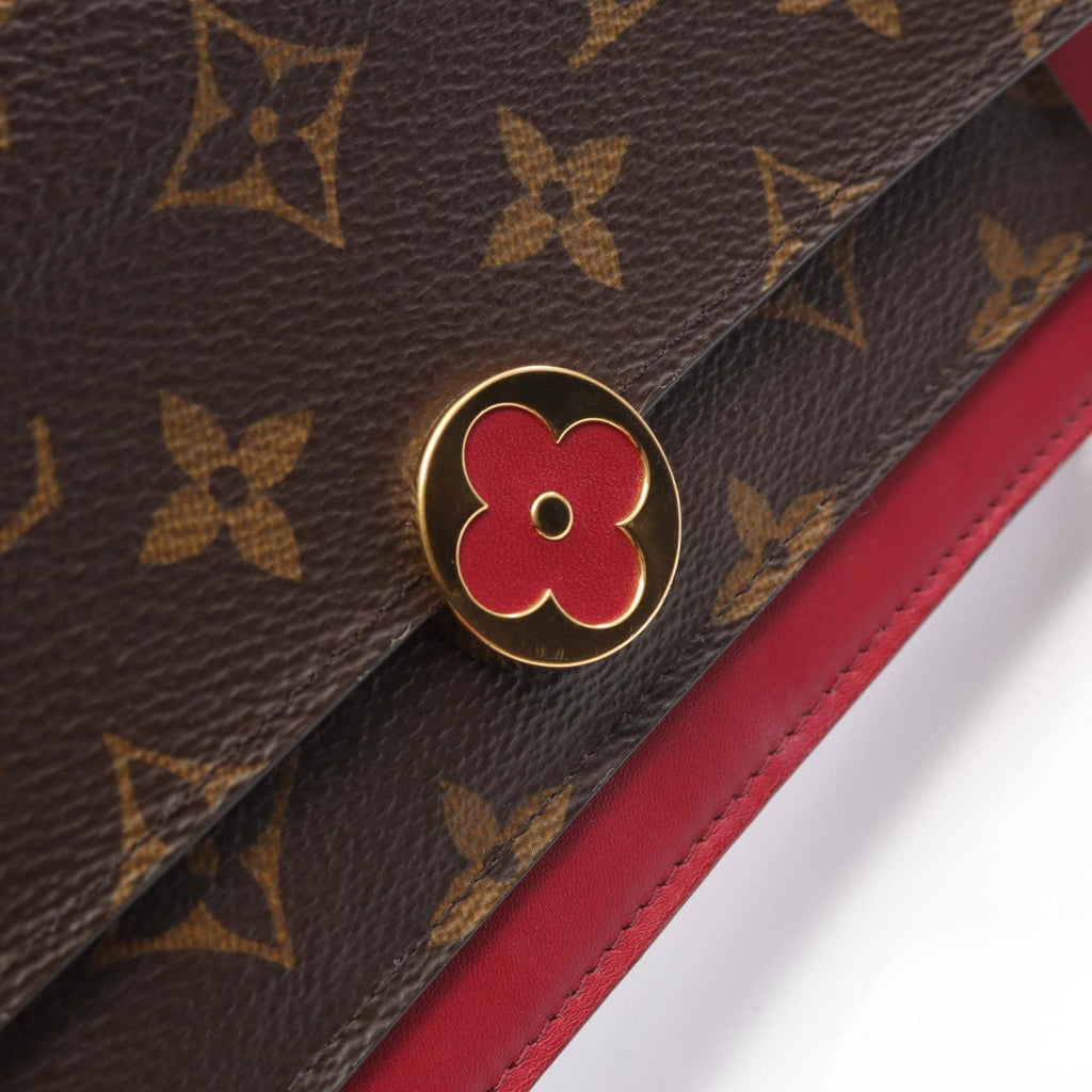 Louis Vuitton Brown Fuchsia Pink Pvc Monogram Coated Canvas Leather Shoulder Bag
