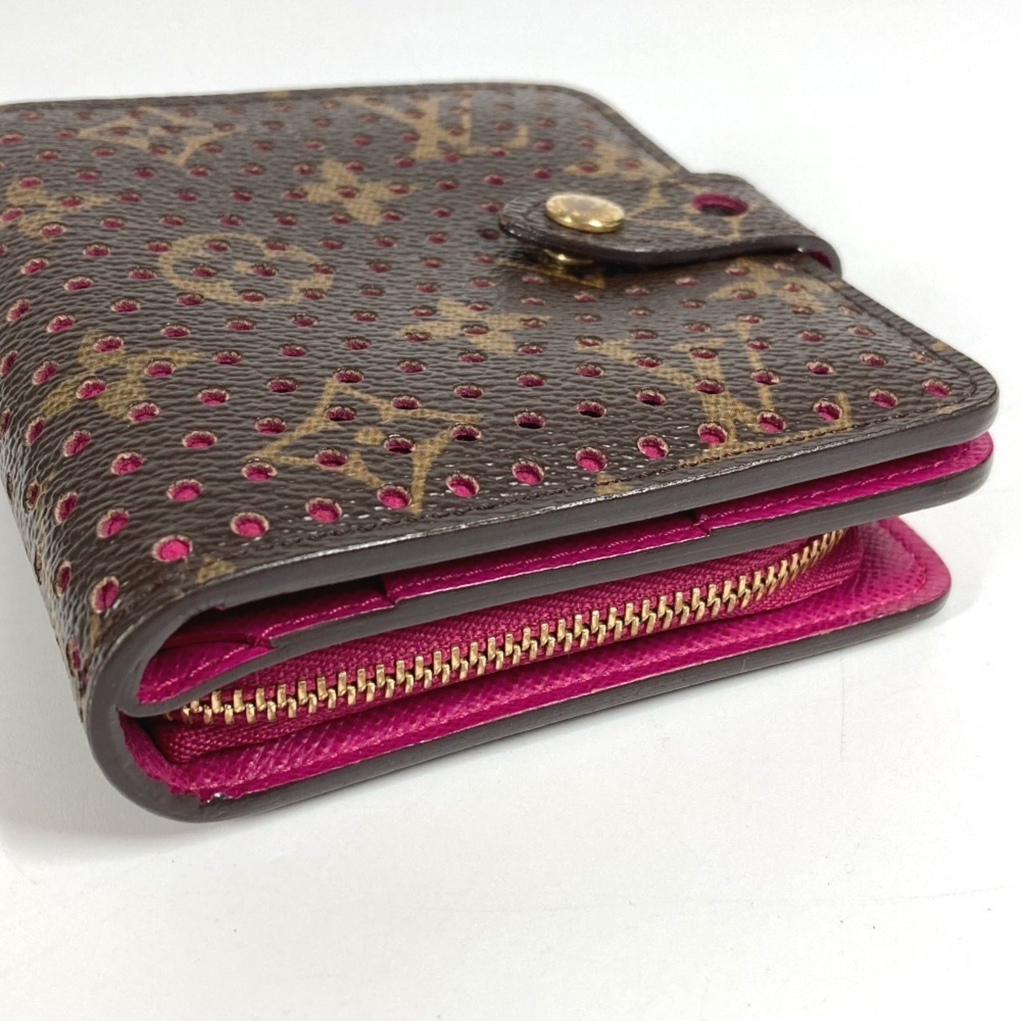 Louis Vuitton Monogram Fuchsia Pink Monogram Pink Monogram Perforated Wallet