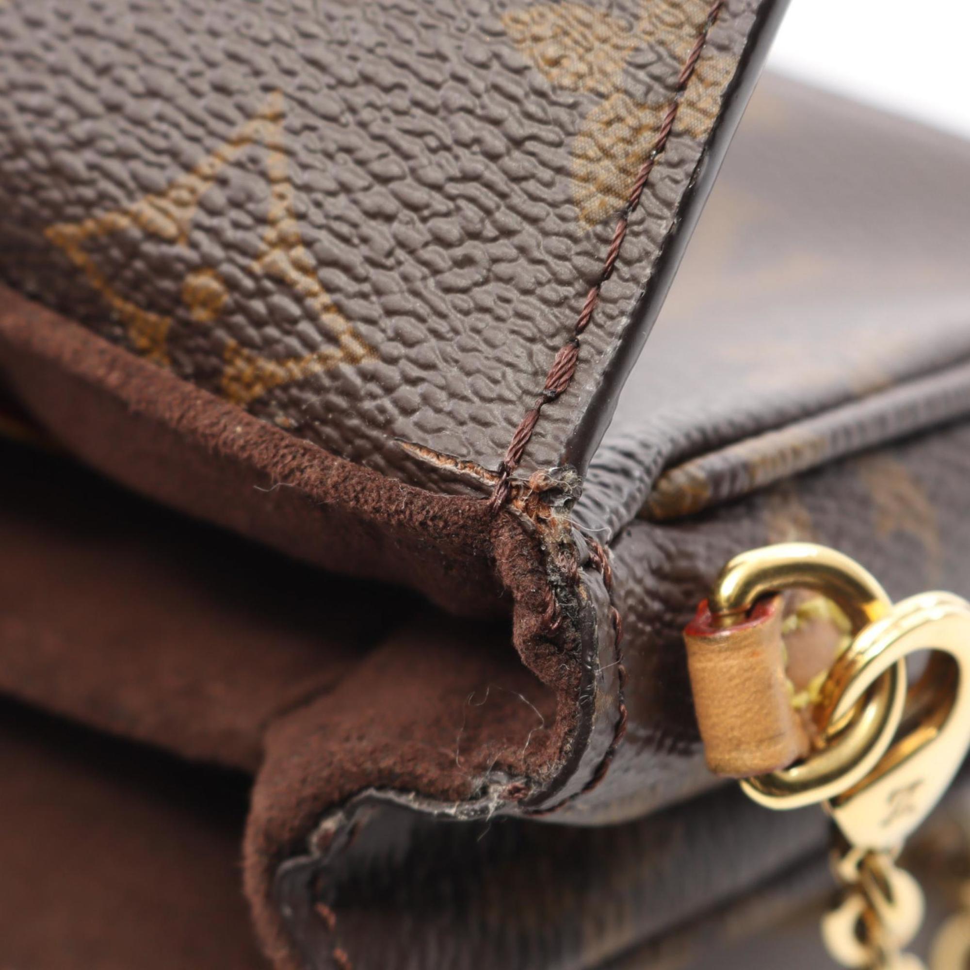 Louis Vuitton Brown Pvc Leather Handbag