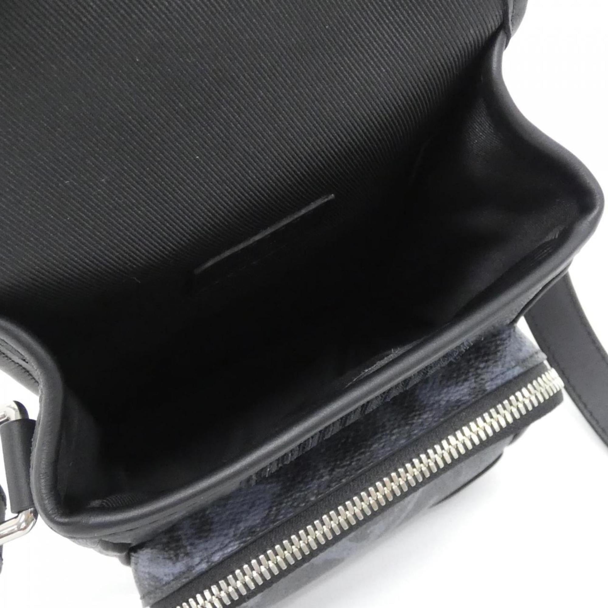 Louis Vuitton Monogram Black Noir Coated Canvas Shoulder Bag