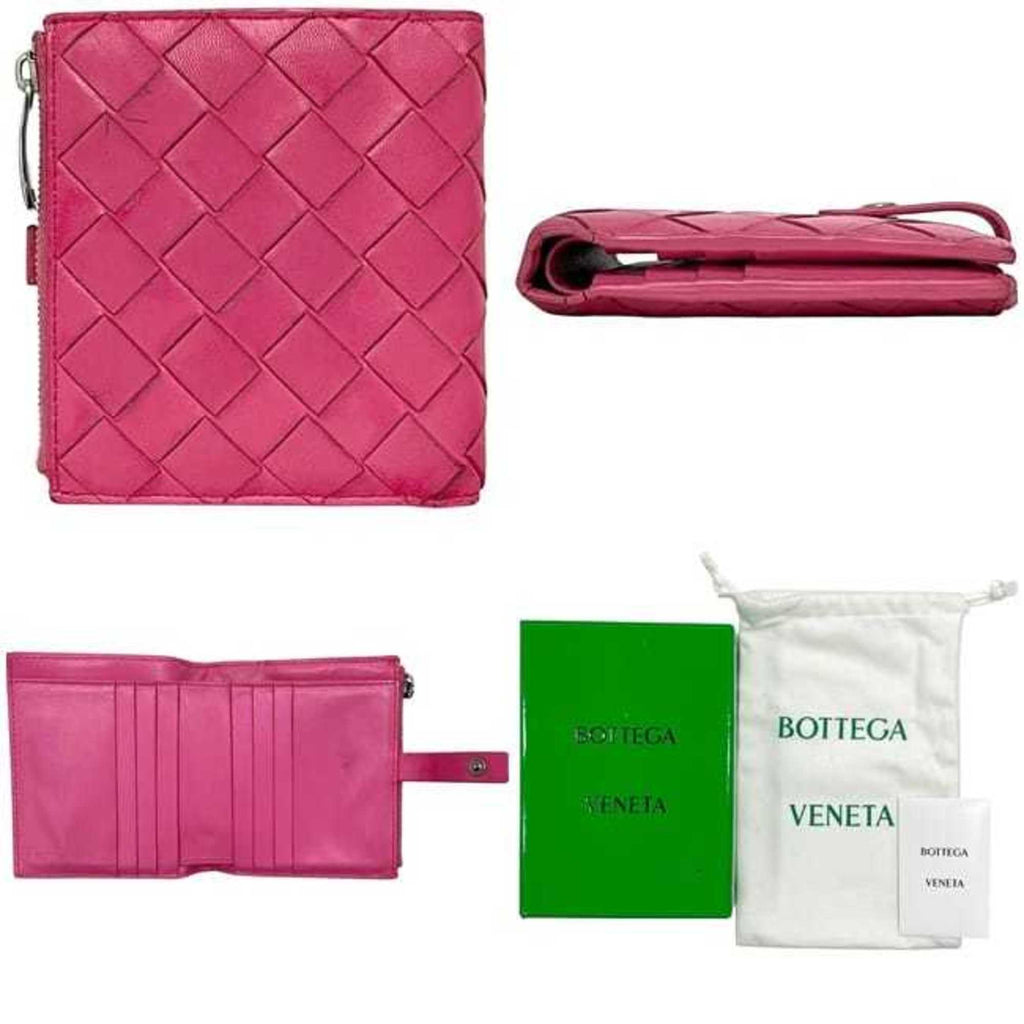 Bottega Veneta Pink Intrecciato Wallet (Bi-Fold)