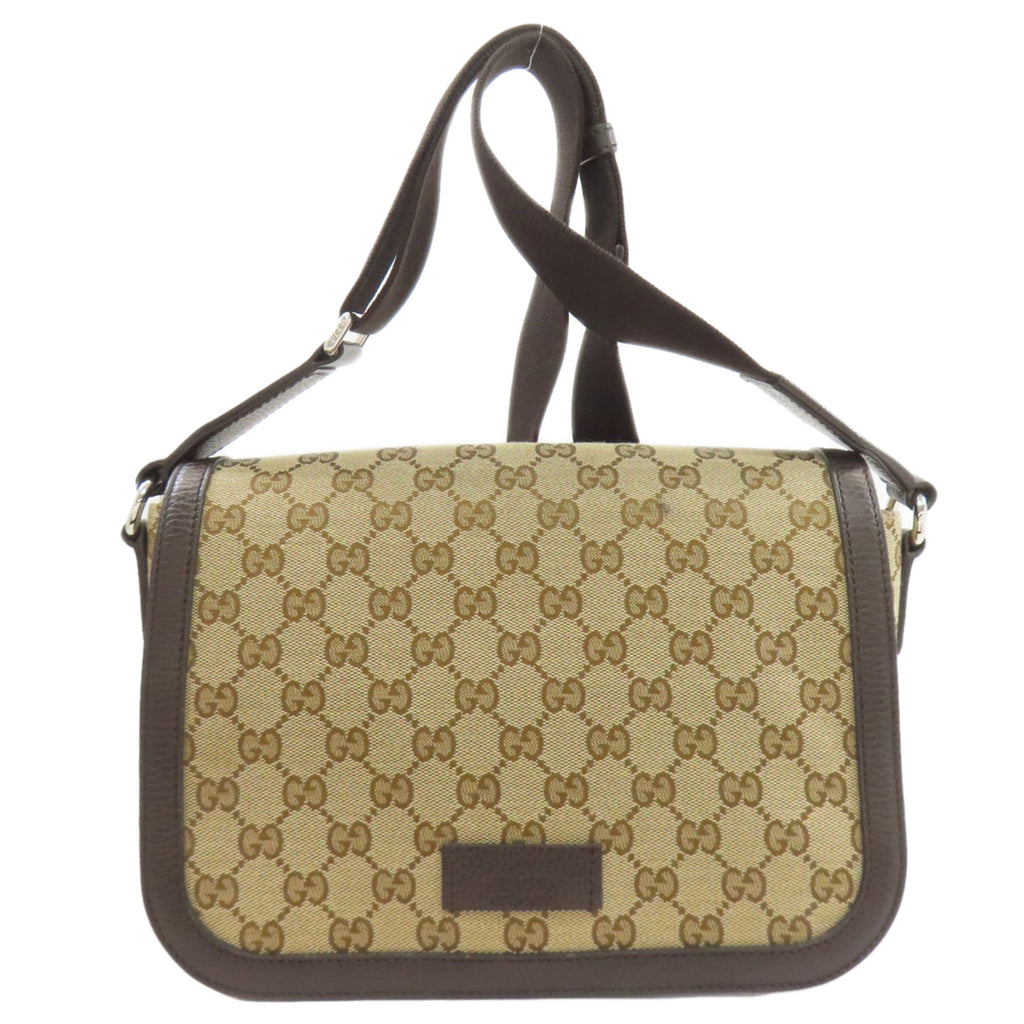 Gucci Brown Canvas Shoulder Bag (Pre-Owned)