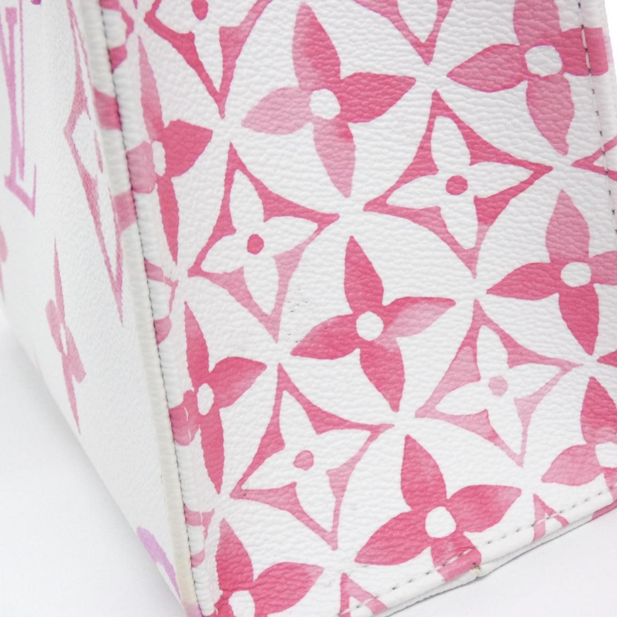 Louis Vuitton Pink Coated Canvas Handbag