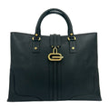 Gucci Black Leather Handbag Tote Bag (Pre-Owned)