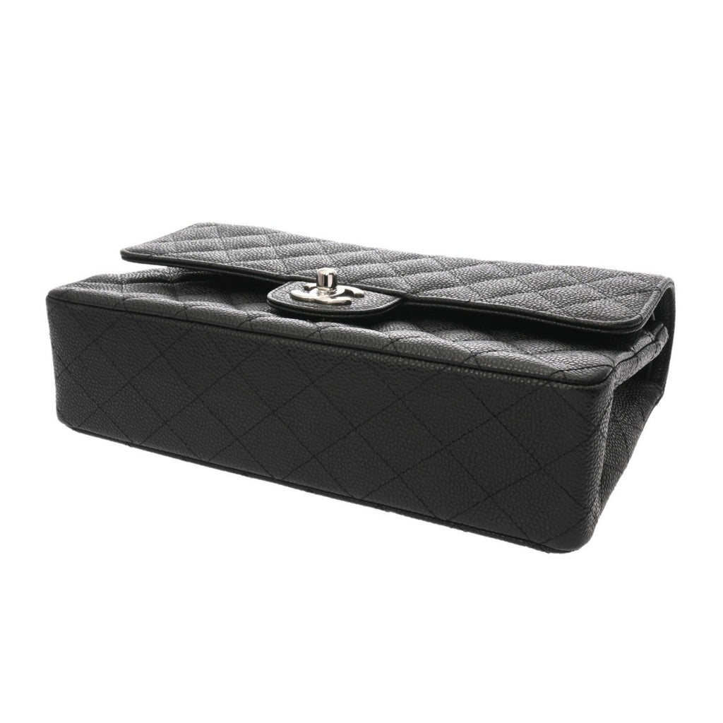 Chanel Black Grained Calfskin Shoulder Bag