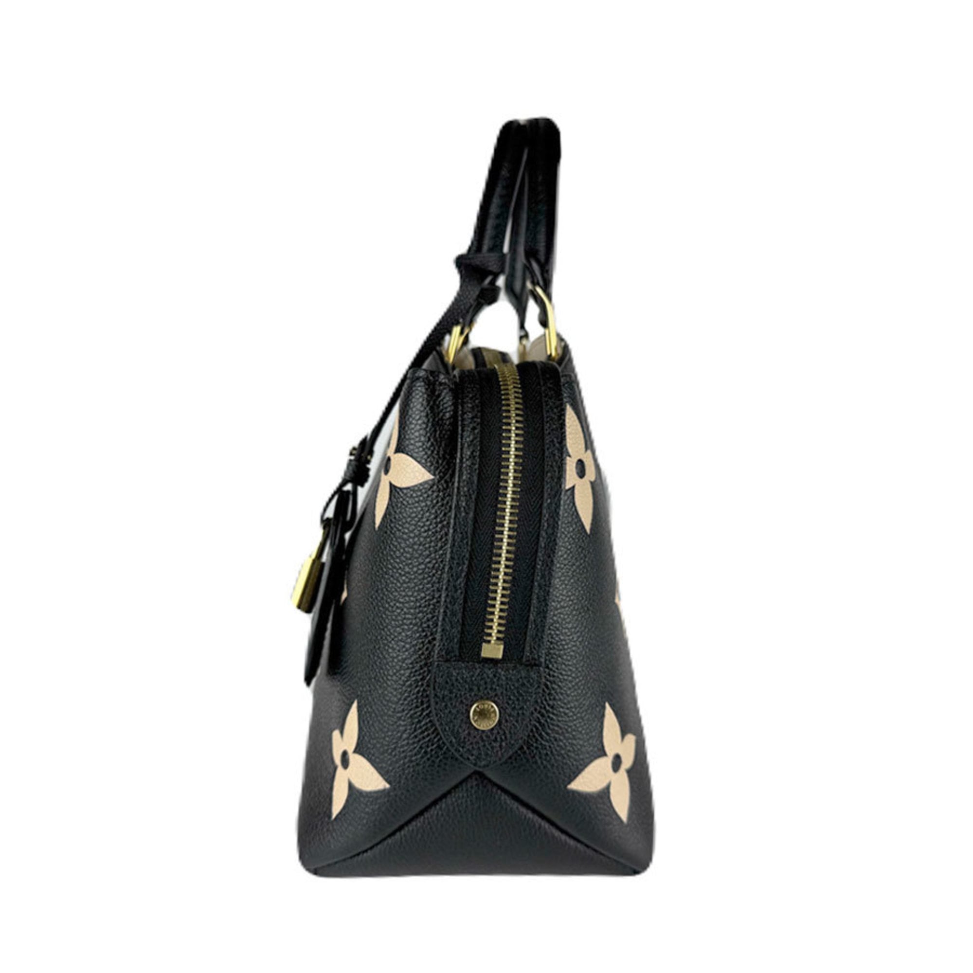 Louis Vuitton Beige Black Monogram Empreinte Handbag Shoulder Bag