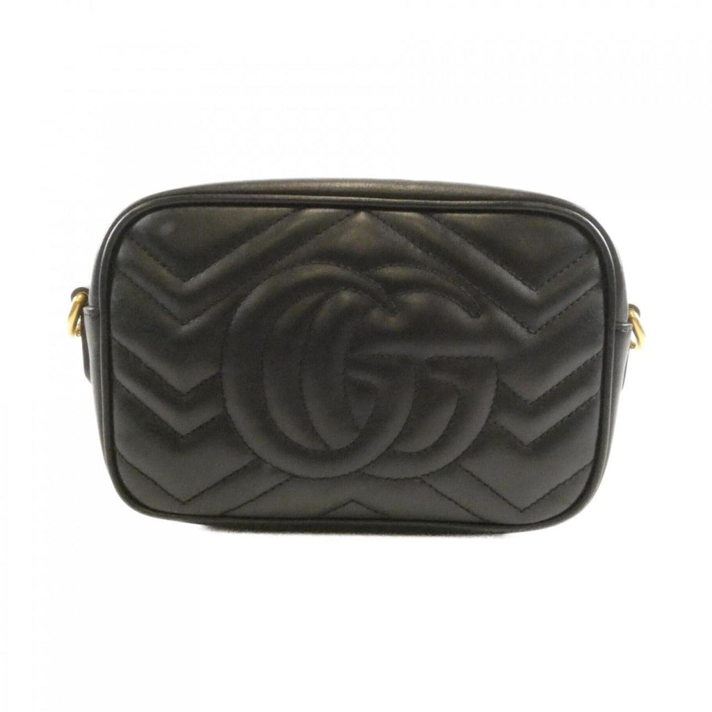 Gucci Gg Marmont Black Quilting Shoulder Bag (Pre-Owned)