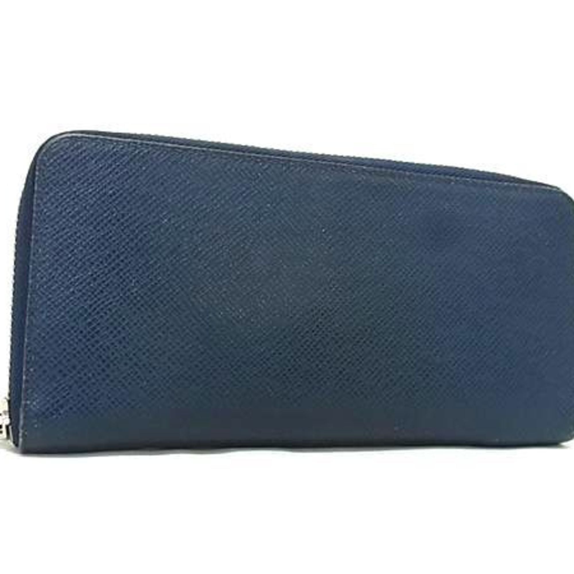 Louis Vuitton Navy Navy Blue Taiga Leather Long Wallet