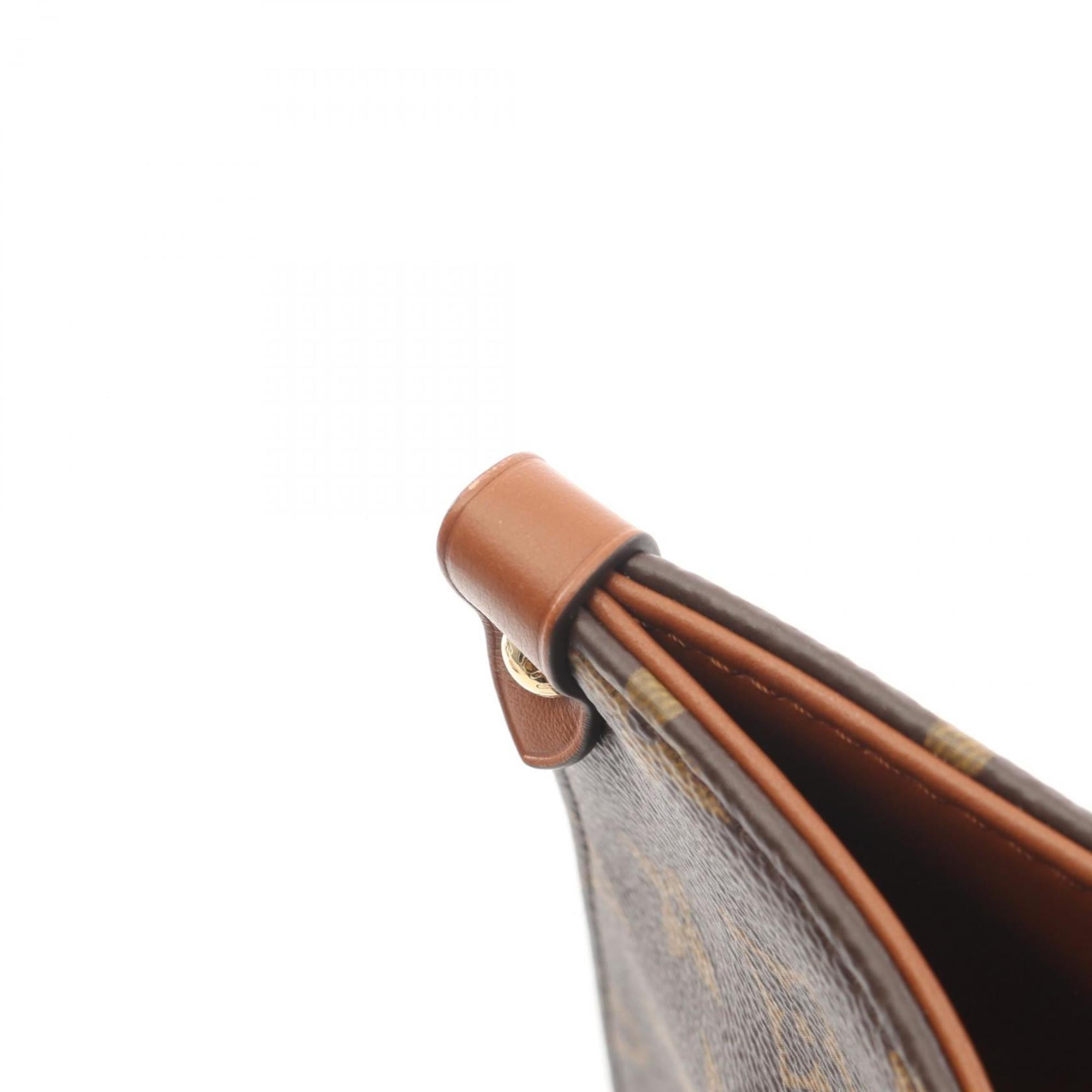 Louis Vuitton Brown Coated Canvas Leather Tote Bag