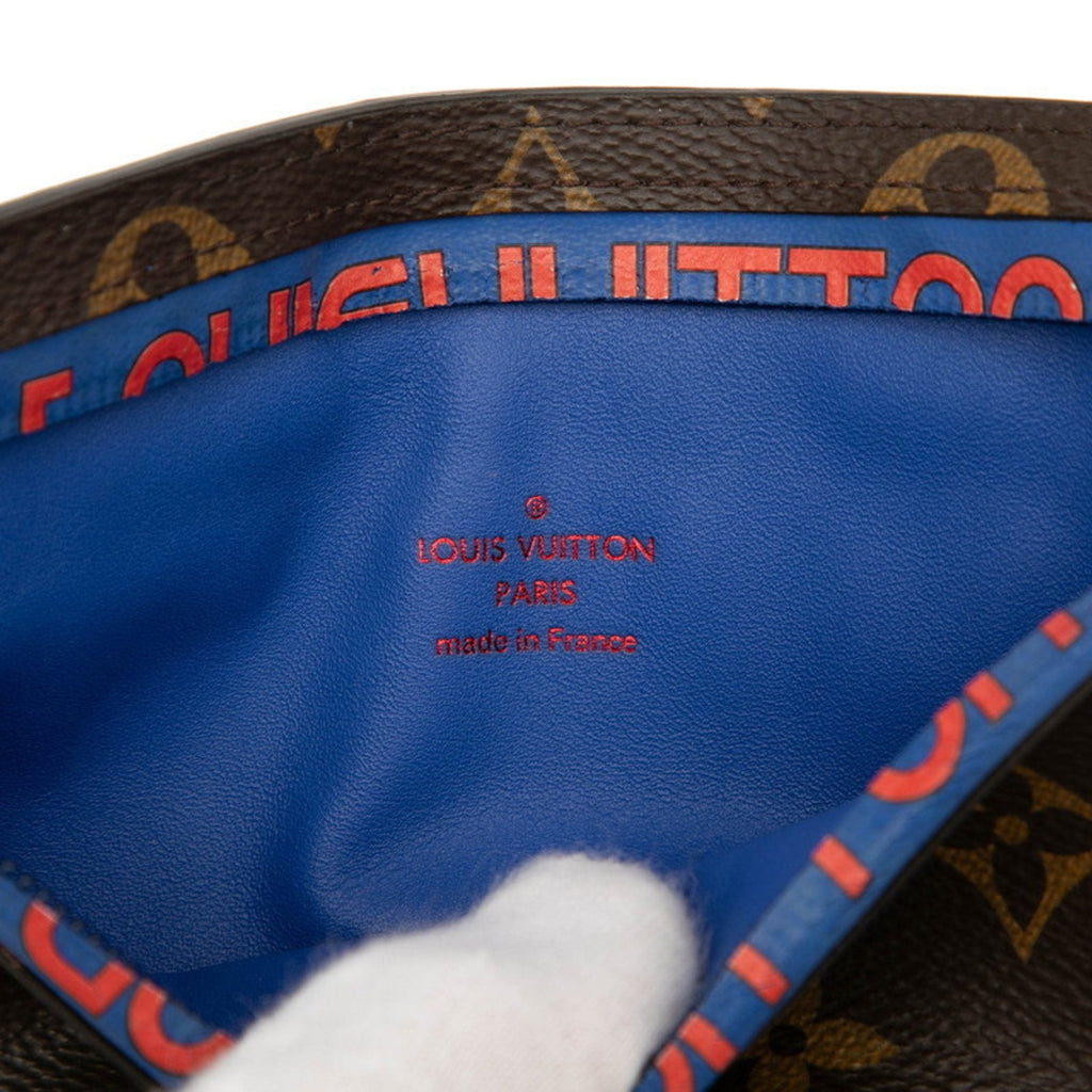 Louis Vuitton Brown Pvc Leather Clutch Bag Pouch