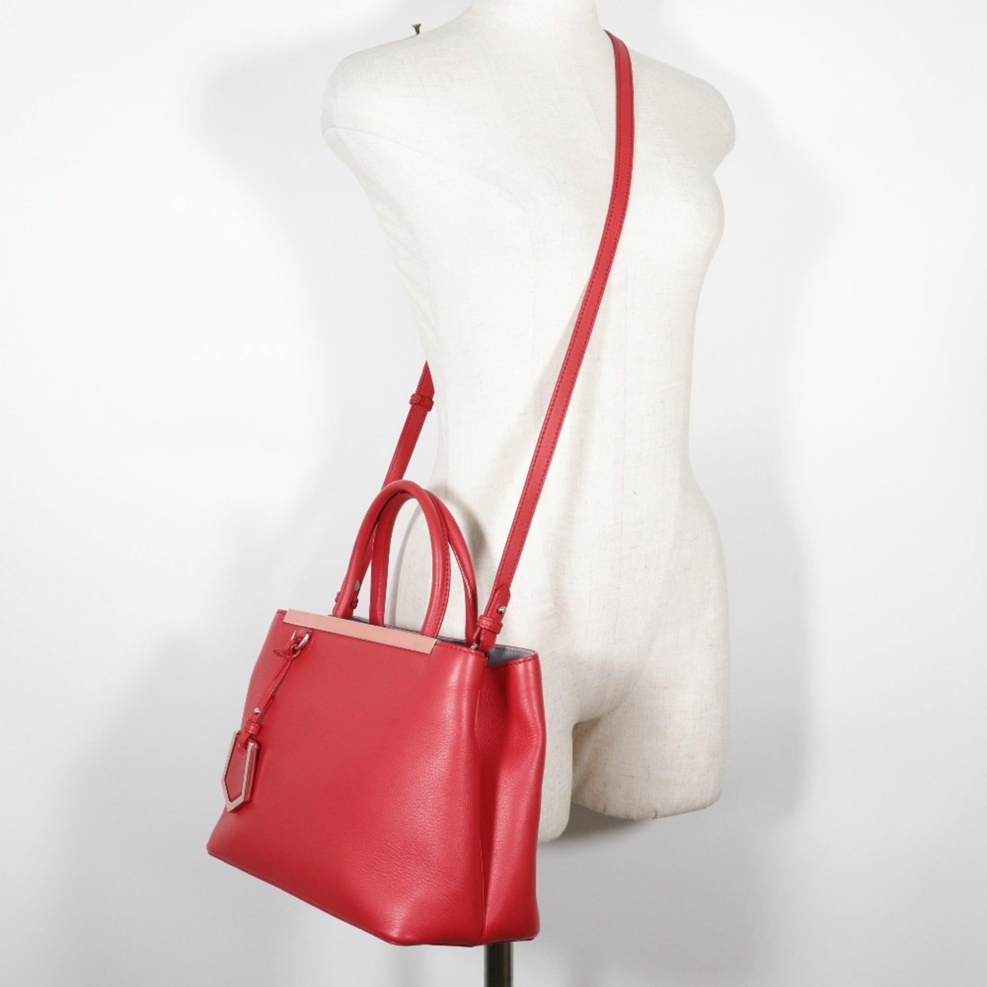 Fendi Red Color Leather Handbag
