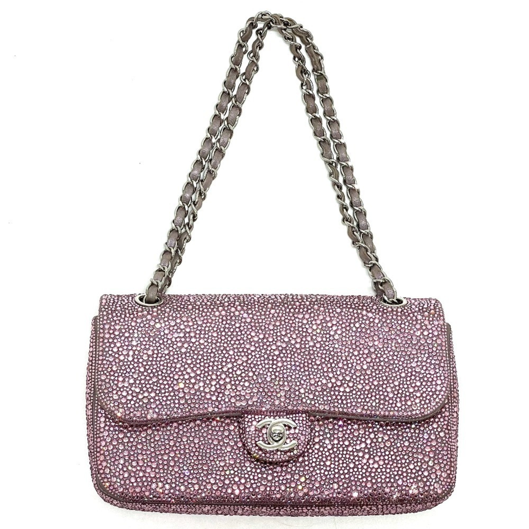Chanel Pink Suede Shoulder Bag