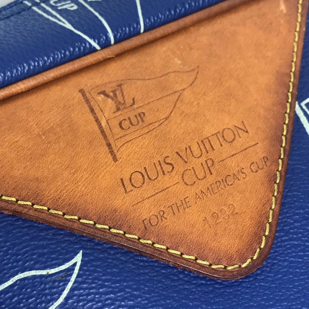 Louis Vuitton Louis Vuitton Cup Blue Leather Pochette Shoulder Bag