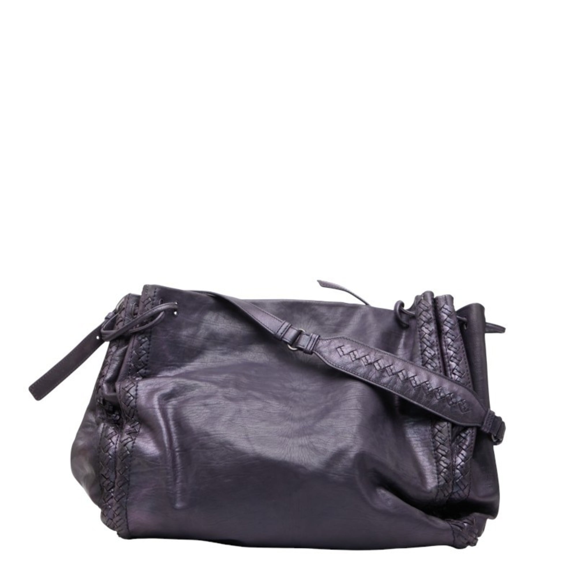 Bottega Veneta Purple Leather Shoulder Bag