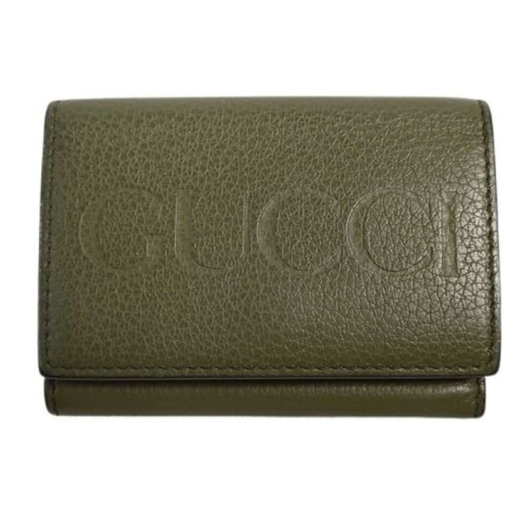 Gucci Green Leather Wallet (Tri-Fold) (Pre-Owned)