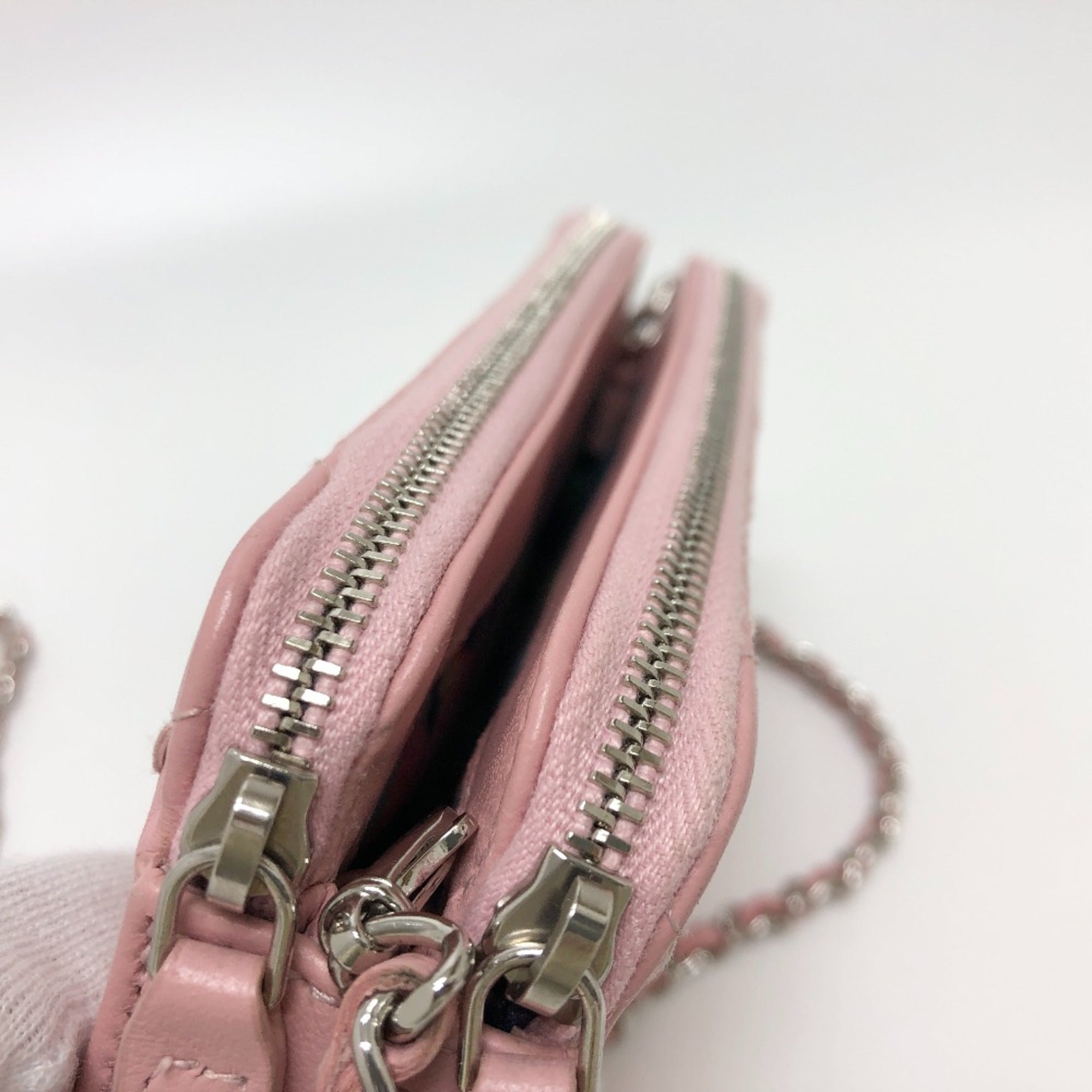 Chanel Pink Leather Shoulder Bag
