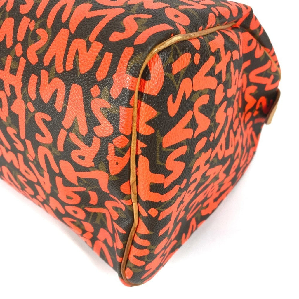 Louis Vuitton Monogram Graffiti Lv Orange Orange Monogram Graffiti Boston Bag Handbag