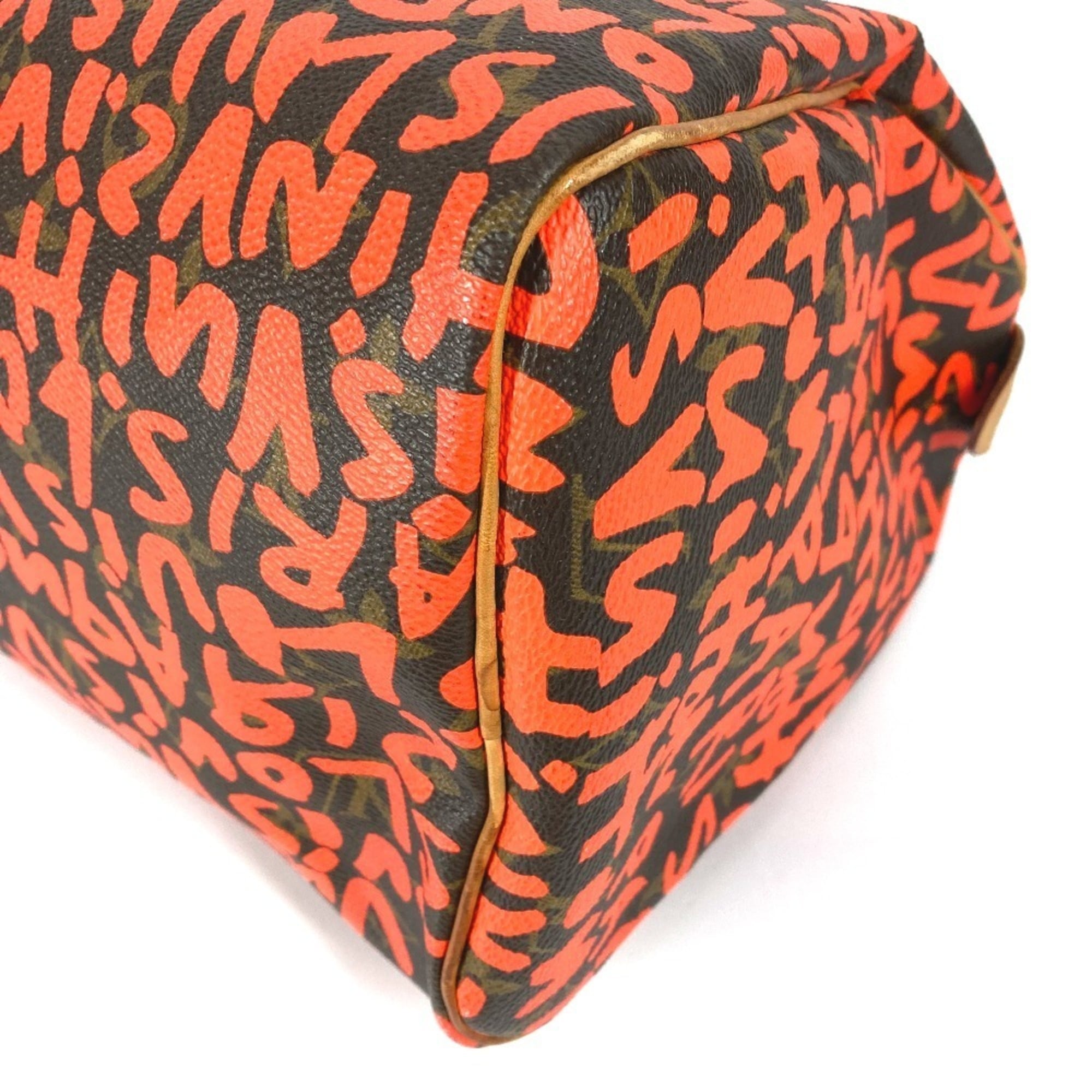 Louis Vuitton Monogram Graffiti Lv Orange Orange Monogram Graffiti Boston Bag Handbag
