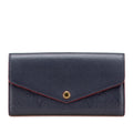 Louis Vuitton Monogram Empreinte Marine Rouge Navy Leather Long Wallet