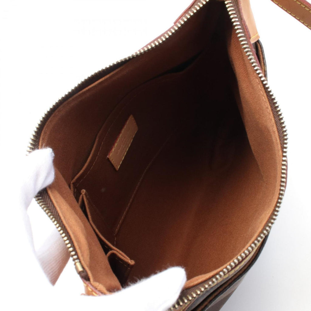 Louis Vuitton Monogram Brown Coated Canvas Leather Shoulder Bag