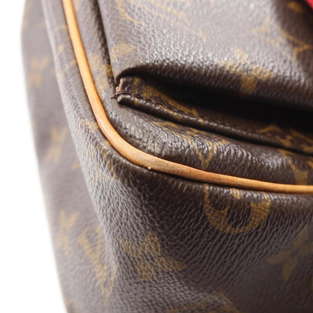 Louis Vuitton Brown Monogram Coated Canvas Leather Handbag Shoulder Bag