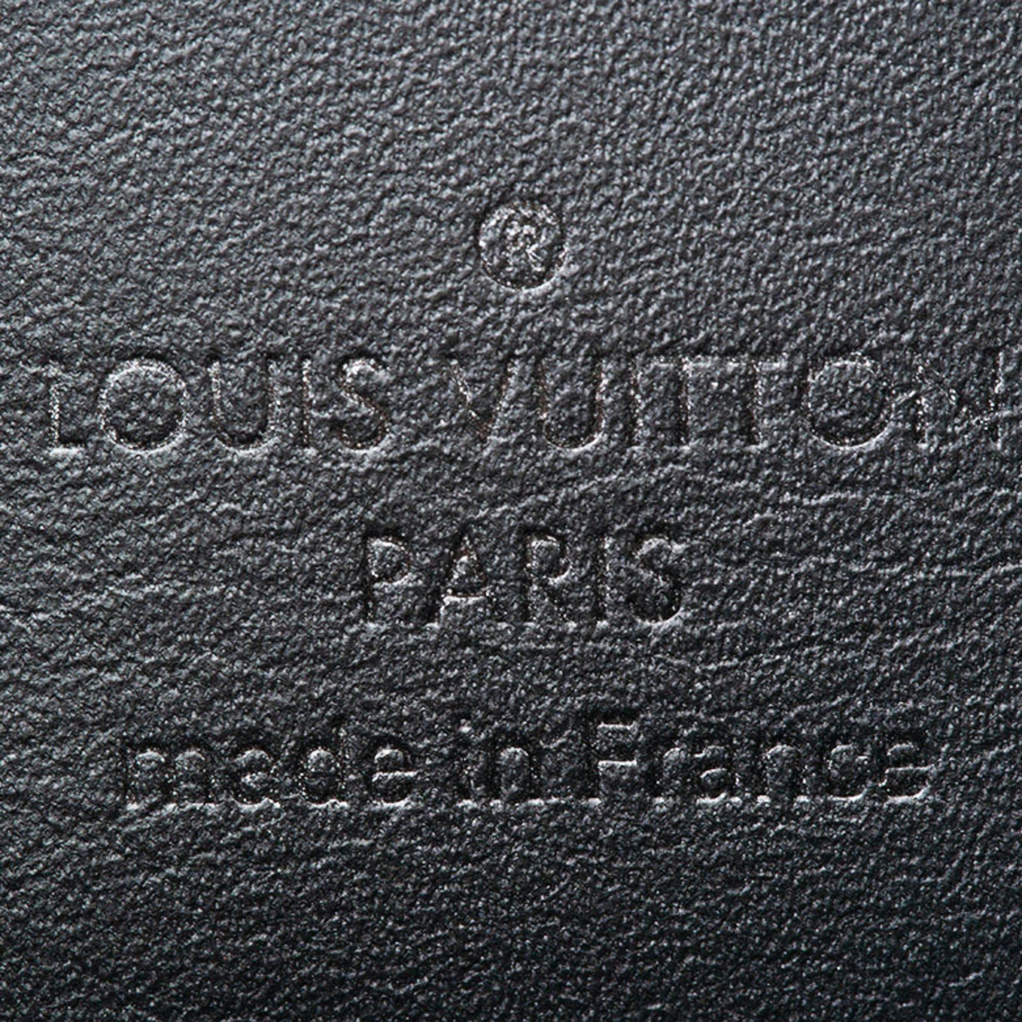 Louis Vuitton Black Monogram Shadow Clutch Bag Pochette