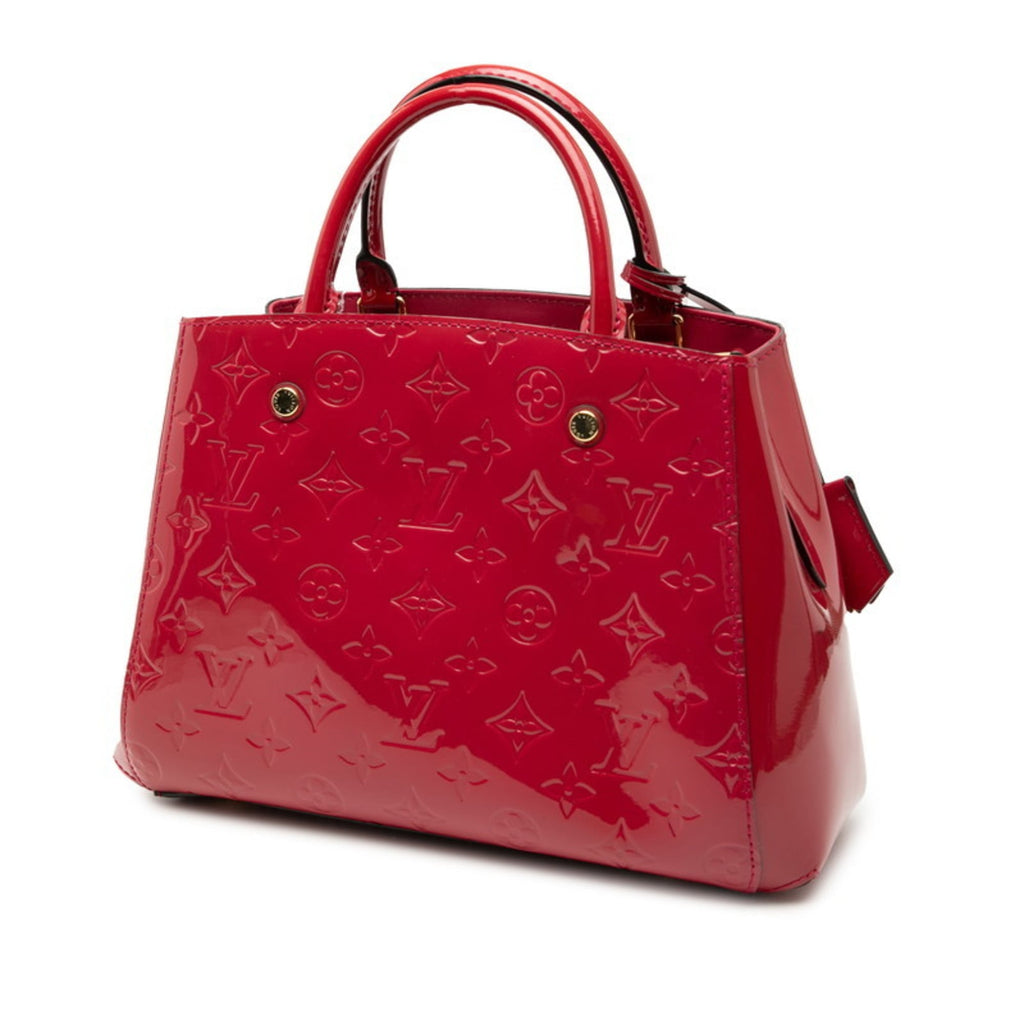 Louis Vuitton Indian Rose Monogram Red Color Patent Leather Monogram Vernis Handbag Shoulder Bag