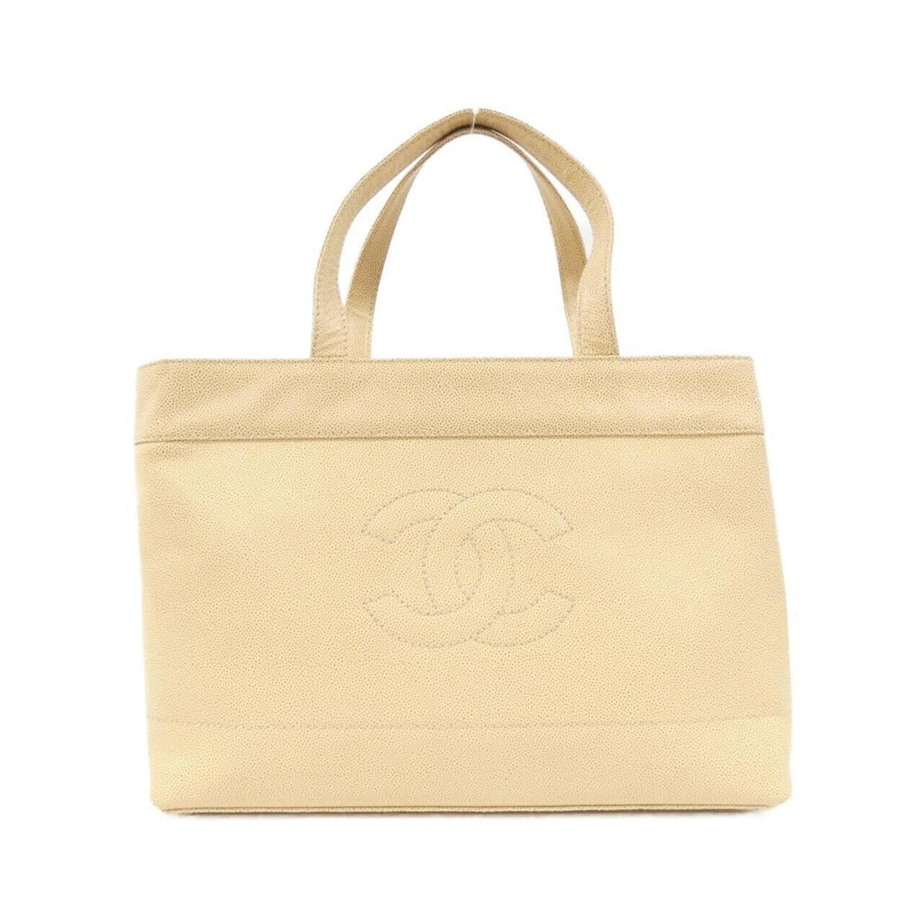 Chanel Beige Caviar Leather Handbag