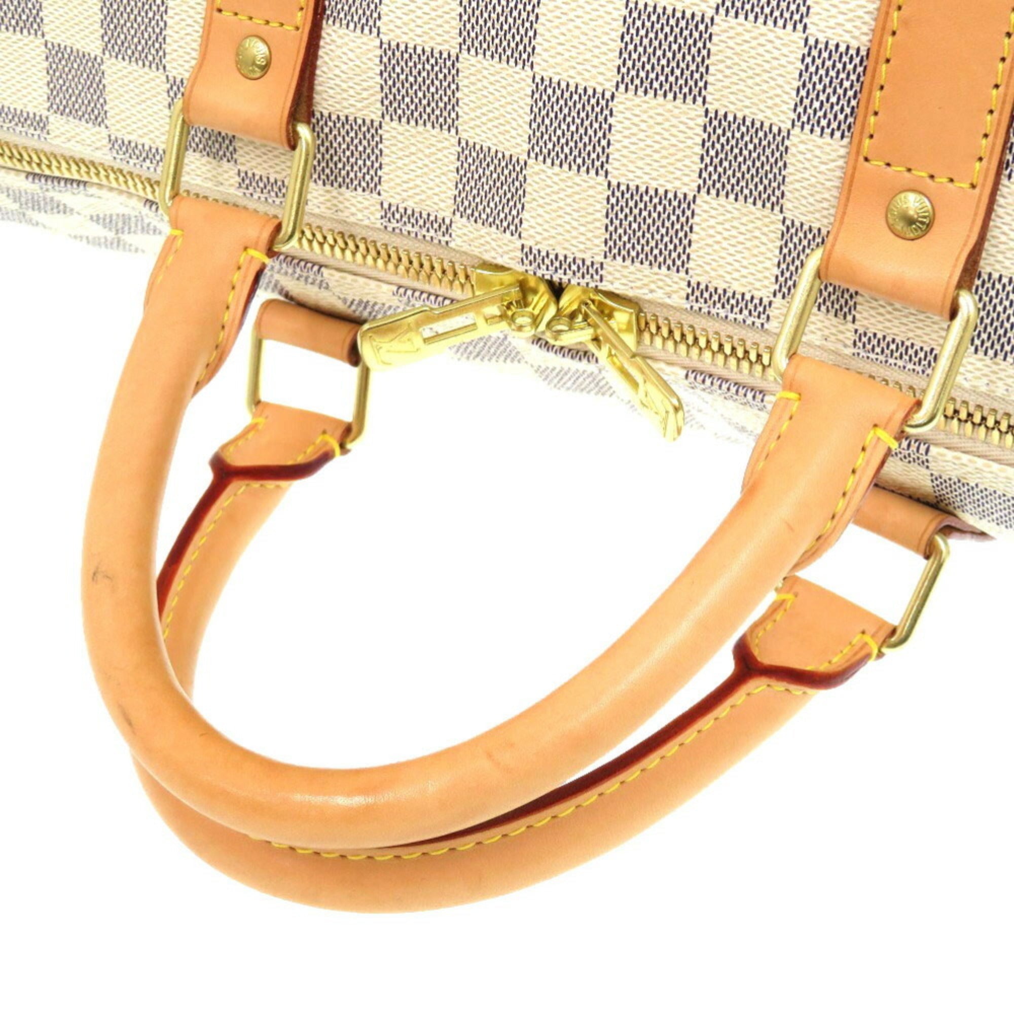 Louis Vuitton White Damier Azur Boston Bag