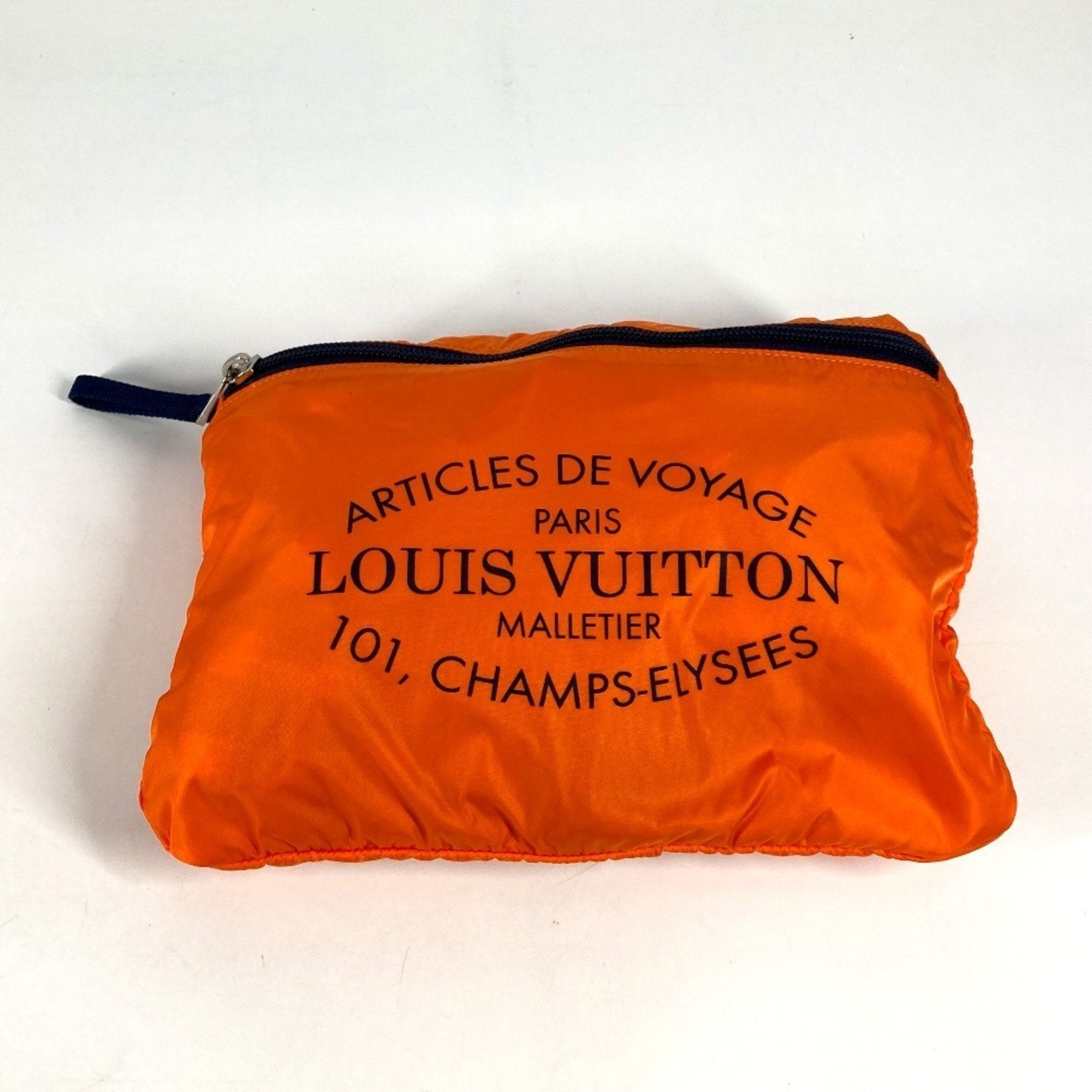 Louis Vuitton Damier Canvas Navy Orange Nylon Backpack