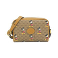 Gucci Beige Light Brown Gg Supreme Canvas Leather Shoulder Bag (Pre-Owned)