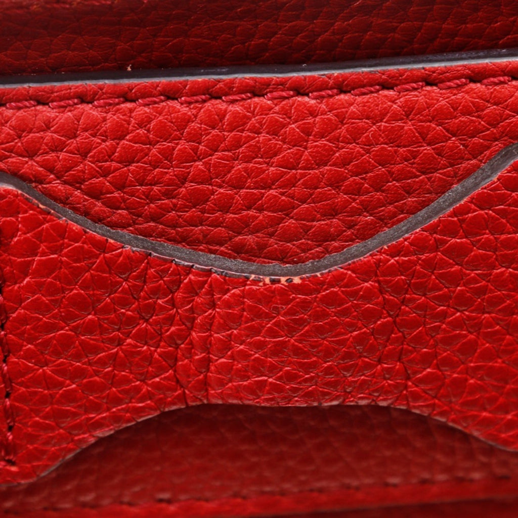 Celine Red Color Leather Handbag